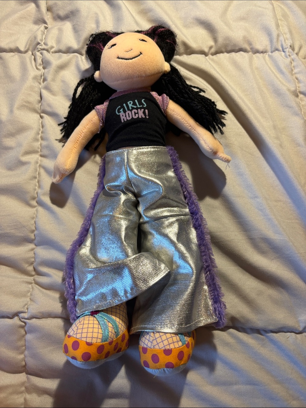 Plush Girls Rock! Fashion Doll in Purple & Silver Outfit